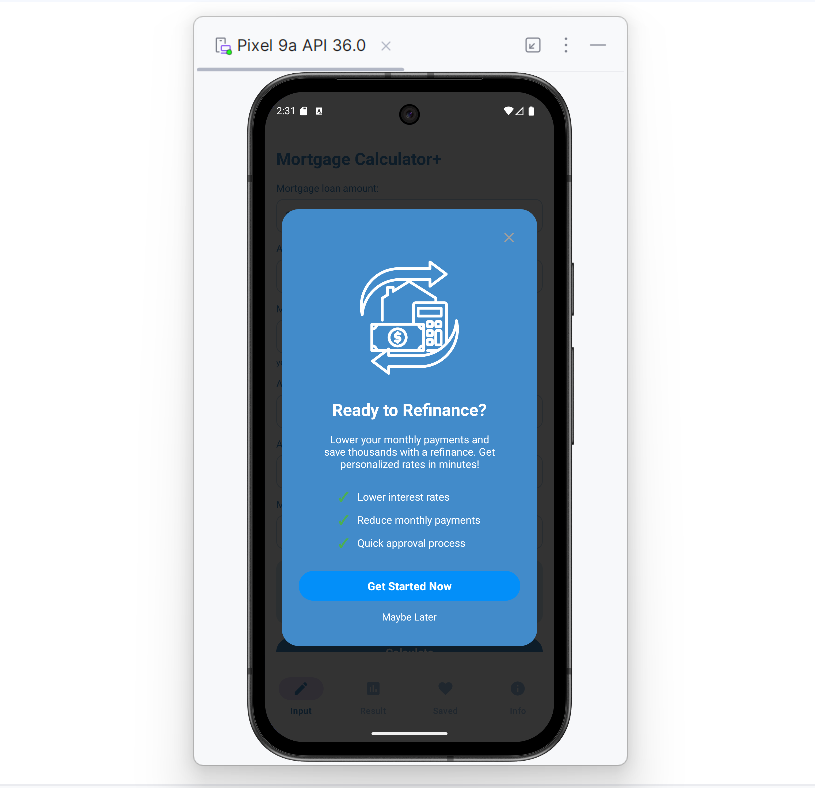 Ready to Refinance Modal